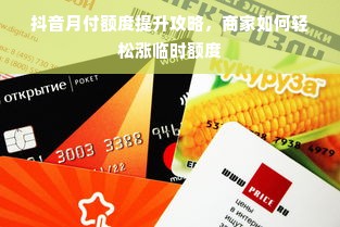 抖音月付额度提升攻略，商家如何轻松涨临时额度