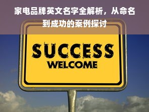 家电品牌英文名字全解析，从命名到成功的案例探讨