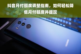 抖音月付额度调整指南，如何轻松降低月付额度并提现