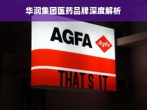 华润集团医药品牌深度解析
