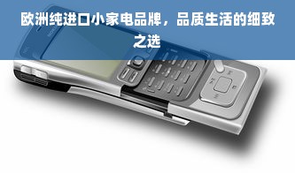 欧洲纯进口小家电品牌，品质生活的细致之选