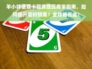 羊小咩便荔卡额度提现商家指南，如何提升临时额度？全攻略在此！