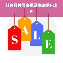 抖音月付额度提现商家提升攻略