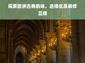 探索欧洲古典韵味，选择优质装修品牌