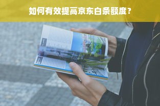如何有效提高京东白条额度？