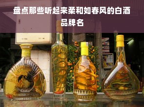盘点那些听起来柔和如春风的白酒品牌名