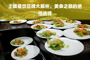 上城餐饮品牌大解析，美食之旅的绝佳选择