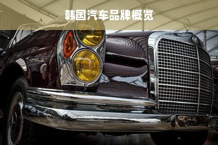 韩国汽车品牌概览