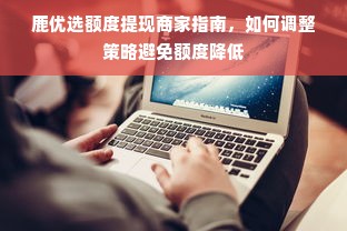 鹿优选额度提现商家指南，如何调整策略避免额度降低