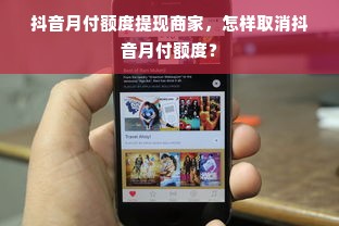 抖音月付额度提现商家，怎样取消抖音月付额度？