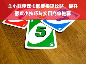 羊小咩便荔卡额度提现攻略，提升额度小技巧与实用商家推荐