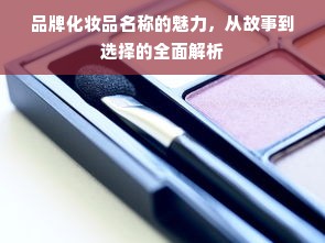 品牌化妆品名称的魅力，从故事到选择的全面解析