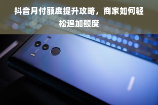 抖音月付额度提升攻略，商家如何轻松追加额度