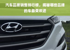 汽车品牌销售排行榜，揭秘哪些品牌的车最受欢迎