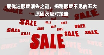 鹿优选额度消失之谜，揭秘额度不见的五大原因及应对策略