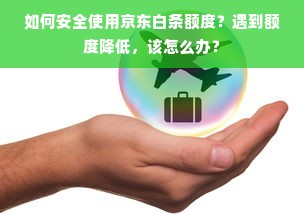 如何安全使用京东白条额度？遇到额度降低，该怎么办？