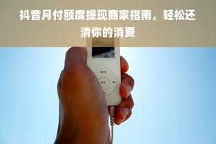 抖音月付额度提现商家指南，轻松还清你的消费