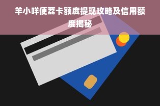 羊小咩便荔卡额度提现攻略及信用额度揭秘