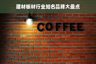 建材板材行业知名品牌大盘点