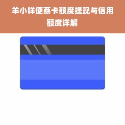 羊小咩便荔卡额度提现与信用额度详解