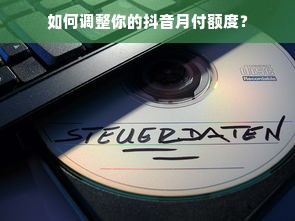 如何调整你的抖音月付额度？