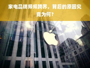 家电品牌频频跨界，背后的原因究竟为何？