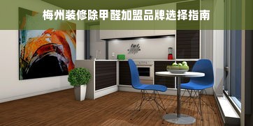 梅州装修除甲醛加盟品牌选择指南