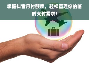 掌握抖音月付额度，轻松管理你的临时支付需求！