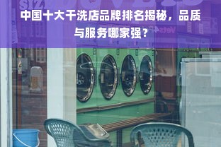 中国十大干洗店品牌排名揭秘，品质与服务哪家强？