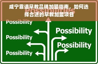 咸宁靠谱早教品牌加盟指南，如何选择合适的早教加盟项目