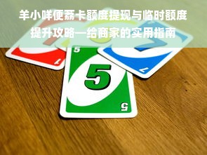 羊小咩便荔卡额度提现与临时额度提升攻略—给商家的实用指南