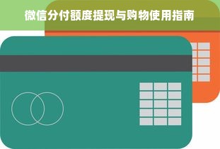 微信分付额度提现与购物使用指南