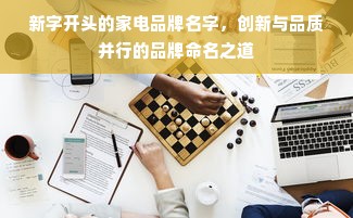 新字开头的家电品牌名字，创新与品质并行的品牌命名之道