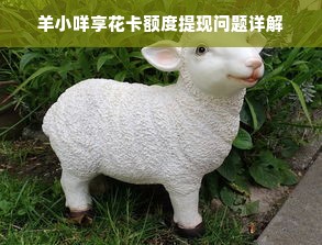 羊小咩享花卡额度提现问题详解
