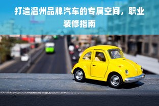 打造温州品牌汽车的专属空间，职业装修指南