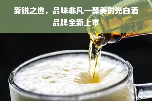 新锐之选，品味非凡—醉美时光白酒品牌全新上市