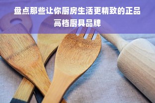 盘点那些让你厨房生活更精致的正品高档厨具品牌