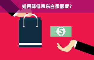 如何降低京东白条额度？