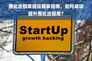 鹿优选额度提现商家指南，如何成功提升鹿优选额度？