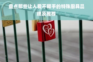 盘点那些让人爱不释手的特殊厨具品牌及推荐