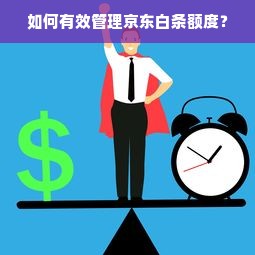 如何有效管理京东白条额度？