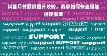 抖音月付额度提升攻略，商家如何快速增加提现额度
