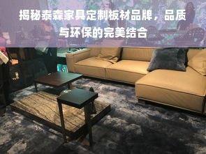 揭秘泰森家具定制板材品牌，品质与环保的完美结合