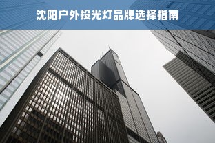 沈阳户外投光灯品牌选择指南
