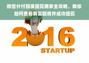微信分付额度提现商家全攻略，教你如何查看真实额度并成功提现