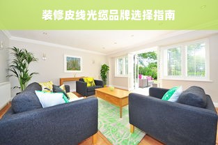 装修皮线光缆品牌选择指南