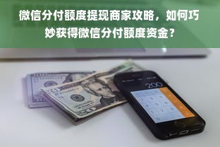 微信分付额度提现商家攻略，如何巧妙获得微信分付额度资金？