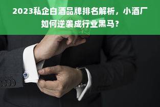 2023私企白酒品牌排名解析，小酒厂如何逆袭成行业黑马？