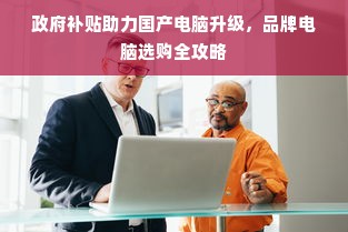 政府补贴助力国产电脑升级，品牌电脑选购全攻略