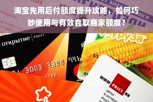 淘宝先用后付额度提升攻略，如何巧妙使用与有效套取商家额度？